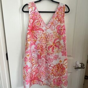 Lilly Pulitzer pink and white dress Sz XL